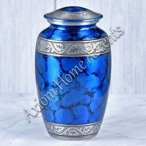 Urna de cremación de aluminio hecha a mano con ilustraciones modernas que honran a sus seres queridos elegantemente por Axiom Home Accents - Product Image 6