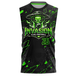 Ensemble de maillots de football américain 7 contre 7 pour hommes, uniformes ajustés et respirants, impression par sublimation, logo personnalisé, numéro et nom, fournisseur - Product Image 4