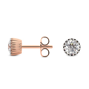 Vente en gros au meilleur prix, boucles d'oreilles en or 9K/10K/12K/14K/18K avec diamants Caelia (3 Ct.) Tw. Boucles d'oreilles en diamant brillant VS1, VVS1 pour femmes - Product Image 2
