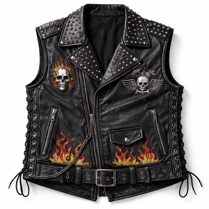 Chalecos de Cuero Transpirables con Cremallera para Invierno, Venta al Por Mayor, Personalizados, Suministro OEM - Directo de Fábrica, Estilo Moto y Biker para Hombre - Product Image 5