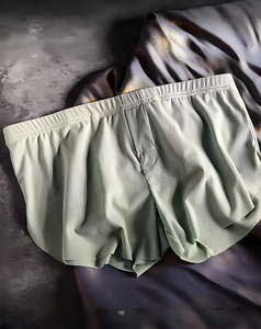 Men Knitted Solid Color Casual Loungewear Shorts Mid Rise Soft 100% Cotton All Seasons 3 Pieces - Product Image 4