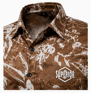Camisa Casual Floral para Hombre con Costuras Premium, Tela Transpirable y Ajuste Cómodo para Uso Diario y Moda Festiva - Product Image 3