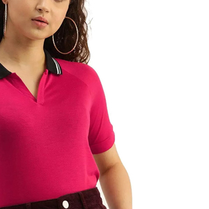 Camiseta Polo para Mujer, Fabricante Personalizado, Marca Privada OEM, Manga Corta, Color Sólido, Algodón, Informal, para Primavera/Verano - Product Image 4
