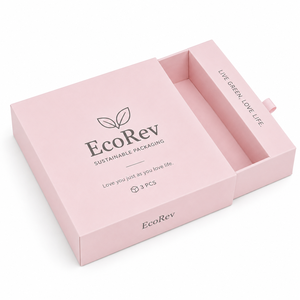 Custom Luxury Eco-Friendly Cosmetic Drawer Gift <b>Box</b> with Gold Foil Hot Stamping UV Coating Glossy Lamination Sponge Liner - Product Image 3