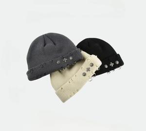 Chapeau d'hiver décontracté unisexe en tricot jacquard à rabats pour les oreilles, 100 % acrylique, motif rayé, pour enfants, circonférence de tête réglable - Product Image 1