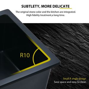 Lavello da Bar Sottopiano in Quarzo 45,7 cm L x 40,6 cm L con Cestello Filtrante per Uso in Cucina - Product Image 6