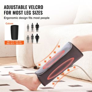 Massaggiatore per Polpacci a Compressione d'Aria a 3 Modalità con Calore e 2 Livelli di Riscaldamento per un Efficace Sollievo alle Gambe - Product Image 4