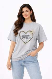 เสื้อยืดผู้หญิงลายสัตว์ พิมพ์ดิจิทัล คุณภาพสูง เนื้อผ้าฝ้ายนุ่ม สวมใส่สบาย ระบายอากาศได้ดี แขนสั้น สีกรมท่า เหมาะสำหรับฤดูร้อน สามารถปรับแต่งได้ - Product Image 5