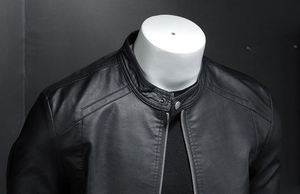 Gatsby Black Men's Real <b>Sheepskin</b> Aniline Leather Biker <b>Jacket</b> Quilted Zipper with Lining Inside <b>jacket</b> for men - Product Image 2