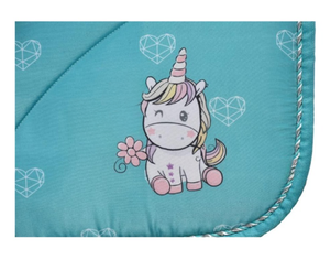 Tapis de selle personnalisé licorne pour enfants |   Tapis de selle pour poney confortable et respirant |   Équipement d'équitation - Product Image 4