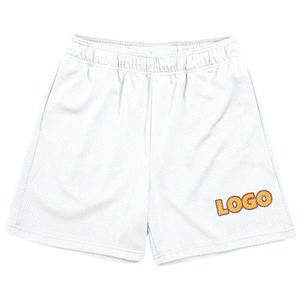 Nouveau style, short de basketball en toile tricotée unie avec logo personnalisé pour hommes, respirant, imprimé numériquement, short tendance - Product Image 2