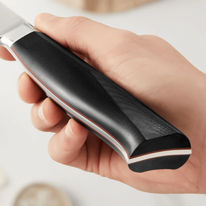 Couteaux de chef professionnels avec lame large en acier inoxydable, manche ergonomique noir pour la cuisine, la découpe de viande, les légumes et les aliments - Product Image 4