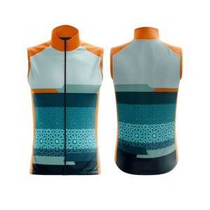 Gilet de cyclisme personnalisé par sublimation, imperméable, réfléchissant, sans manches, pour VTT, coupe-vent, haute visibilité, vêtements d'équipe de cyclisme - Product Image 1