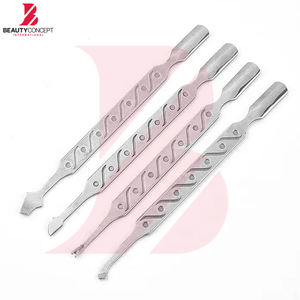 Pousse-cuticules en acier inoxydable à double tête, éliminateur de peaux mortes, outils de manucure, nettoyage des saletés, outils de nail art - Product Image 3