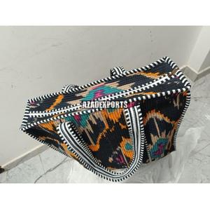 Bolsa de Mano de Algodón Pintada a Mano Estilo Bohemio con Estampado de Tigre en Paneles, Cierre de Cremallera, Gran Capacidad para Compras en Todas las Estaciones - Product Image 6
