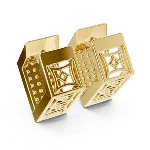 Pendientes de Aro con Diamantes Cultivados en Laboratorio, Corte Brillante, Oro de 14K, Certificados por VDS IGI |   Anillo de compromiso con diamantes de moda para mujer, 5.7g - Product Image 5