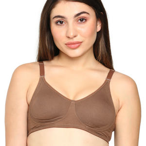 Soutien-gorge sans fil en coton doux pour femmes, respirant, respectueux de la peau, confortable pour un usage quotidien, bretelles réglables, couverture complète, lingerie - Product Image 1