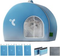 Maison pour chat moderne de luxe avec toit en aluminium et système de refroidissement |   Villa pour animaux de compagnie en coton Oxford pour salon |   Imperméable et respirant