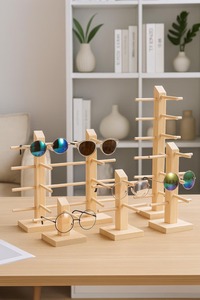 Soporte de madera maciza duradero de calidad de exportación para exhibir gafas en tiendas de óptica, disponible en grandes cantidades. - Product Image 6