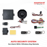 Sistema de Alarma para Auto ROADPOWER (RP-RE-BL100-630) Milano - Kit de Seguridad con Llave Remota Inteligente, Dos Controles Remotos, Alcance de 100m, Indicador LED, Universal