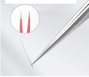 Pinzas Profesionales Rosadas Antiestáticas de Acero Inoxidable para Extensión de Pestañas, Pinzas Rectas para Maquillaje - Product Image 4
