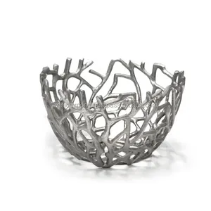 Cuenco de metal martillado hecho a mano de primera calidad, frutero decorativo de lujo para mesa de comedor moderna y decoración de interiores, seguro. - Product Image 5