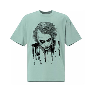 Camiseta de manga corta para hombre, color lavanda, con estampado de calaveras, cuello redondo, corte holgado, algodón jersey, estilo casual hip hop, de secado rápido, 200g - Product Image 3