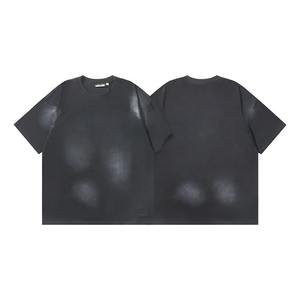 เสื้อยืดโอเวอร์ไซส์ลายโลโก้แบบกำหนดเอง เสื้อยืดวินเทจไซส์ใหญ่ เสื้อยืดผ้าคอตตอนหนานุ่มแบบย้อมสีเอซิดสำหรับผู้ชาย - Product Image 3