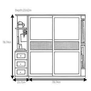 Armario Clásico Retro de Mimbre Tejido DreamCraft, Hecho en Vietnam - Product Image 2