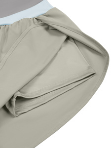 Shorts de sport taille haute pour femme, taille croisée, couleur unie, séchage rapide, style athlétique et fitness - Product Image 5