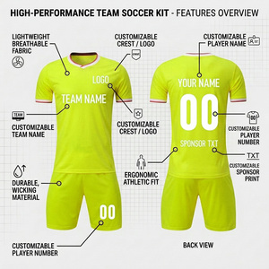 Wholesale Custom Football Jersey Sets Sublimation Print Soccer Uniforms Lightweight Team Kits Custom Logo Athletic Wear - Product Image 2