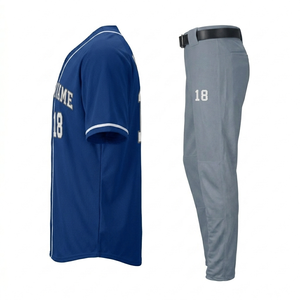Ensemble uniforme de baseball personnalisé OEM |   Chemises et pantalons de baseball imprimés respirants |   Vêtements de sport pour équipes de softball unisexes en gros - Product Image 5