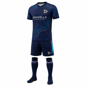 Fabricante Profesional de Uniformes de Fútbol OEM, Sublimación Completa, Uniformes de Fútbol Unisex con Cuello en V, Jersey Deportivo Personalizado de Verano - Product Image 2