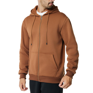 Sudadera con Capucha y Cierre para Hombre, 100% Algodón, Invierno, Color Sólido, Felpa, Casual, Impresión Digital - Product Image 4
