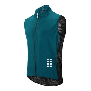 Custom <b>Men</b> Cycling Vest Blank Sleeveless Cycling <b>Jacket</b> Plain Windproof Reflective <b>Bike</b> Vest Breathable Mesh Sportswear - Product Image 2