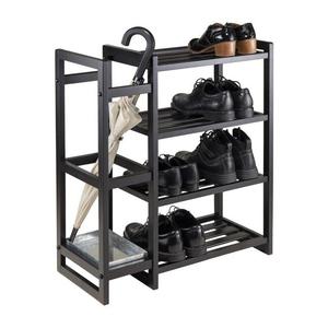 Multi Functional <b>Shoe</b> Rack With Umbrella <b>Holder</b> Four Tier Storage Organizer Space Saving Design Strong Frame Entryway Solution - Product Image 1
