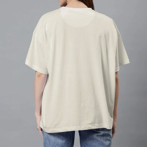 Camiseta de Verano para Mujer, Estilo Urbano, Holgada, de Secado Rápido, Ecológica y Transpirable, con Logotipo Personalizado por Impresión Digital DTF, Algodón de Alta Calidad, OEM - Product Image 2