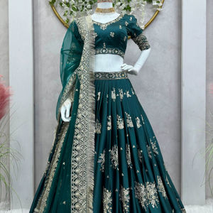 Lehenga Choli Moderne pour Soirée, Tissu à Séchage Rapide, Broderie Japonaise Jastin, Sequins, Taille jusqu'à 44, Intérieur Toutes Saisons - Product Image 1