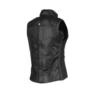 Veste sans manches en cuir pour femme style motard, gilet tendance pour femme, gilet en cuir personnalisé style motard – Grande Vente - Product Image 4