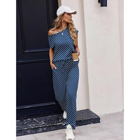 Ensemble Athleisure Deux Pièces Femme Décontracté : Haut à Manches Courtes et Pantalon Large en Coton avec Cordon de Serrage Longueur Genou