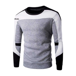 Sudadera de Cuello Redondo para Hombre, Color Verde Oliva, Corte Regular, Color Sólido, Algodón, Estilo Casual, Manga Larga, Tejido de Punto, para Otoño - Product Image 4