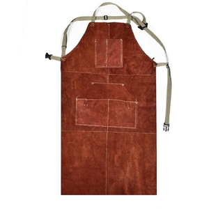 Tablier de soudeur en cuir de vachette robuste de haute qualité, résistant aux chocs thermiques et aux flammes, unisexe, pour restaurants et bars - Vente en gros - Product Image 2