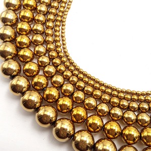 Perles rondes en hématite dorée de l'usine Rare Gems, provenant du Rajasthan, pour la fabrication de bijoux - Product Image 5