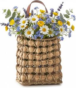 Panier suspendu en jacinthe d'eau, panier de rangement fait main, vente en gros, écologique, fabriqué au Vietnam - Product Image 1