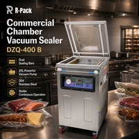 Machine d'emballage sous vide DZQ-400 avec barre de scellage de 400 mm et aspiration d'air pour la conservation de la viande crue dans les restaurants