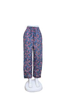 Pantalon de pyjama en coton à fleurs confortable "" Pantalon décontracté imprimé bleu décontracté "" Pantalon de nuit en coton doux à fleurs" - Product Image 5