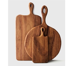 Vintage Style Wooden Chopping Board With Handle Wood Vegetable Cutting Boards <b>Kitchenware</b> Accessory Cutting Block At Best Price - Product Image 5