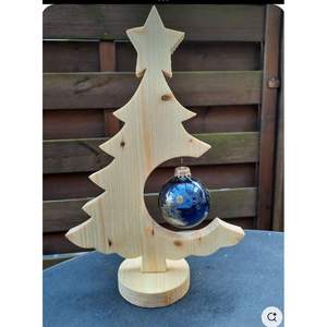 Minimalist Wooden and MDF <b>Table</b> Top <b>Christmas</b> <b>Tree</b> Festive Decor for <b>Christmas</b> Celebrations - Product Image 4