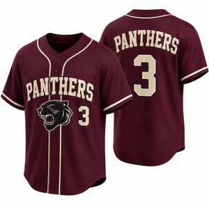 Customizable Two Button <b>Baseball</b> Jersey College Stretch Comfort Soft Interlock Custom Artwork Tournament Competition Top Factory - Product Image 5