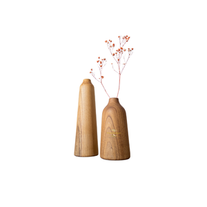 Vietchoice |   Vases en bois faits à la main, vase décoratif en bois massif naturel pour la décoration de la maison moderne et rustique - Product Image 6